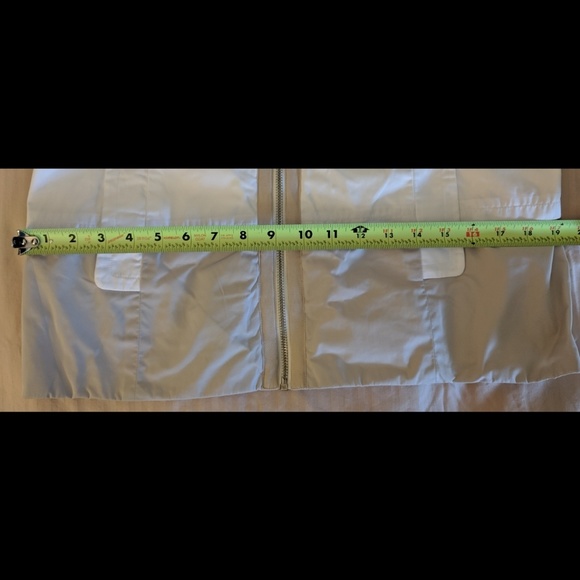 BCBGMaxAzria White & Tan Nylon Zip Up Jacket - Picture 5 of 5
